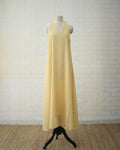 Buttercream Convertible Maxi Dress in Pale Yellow, front view